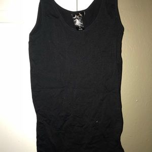Skin tight black tank